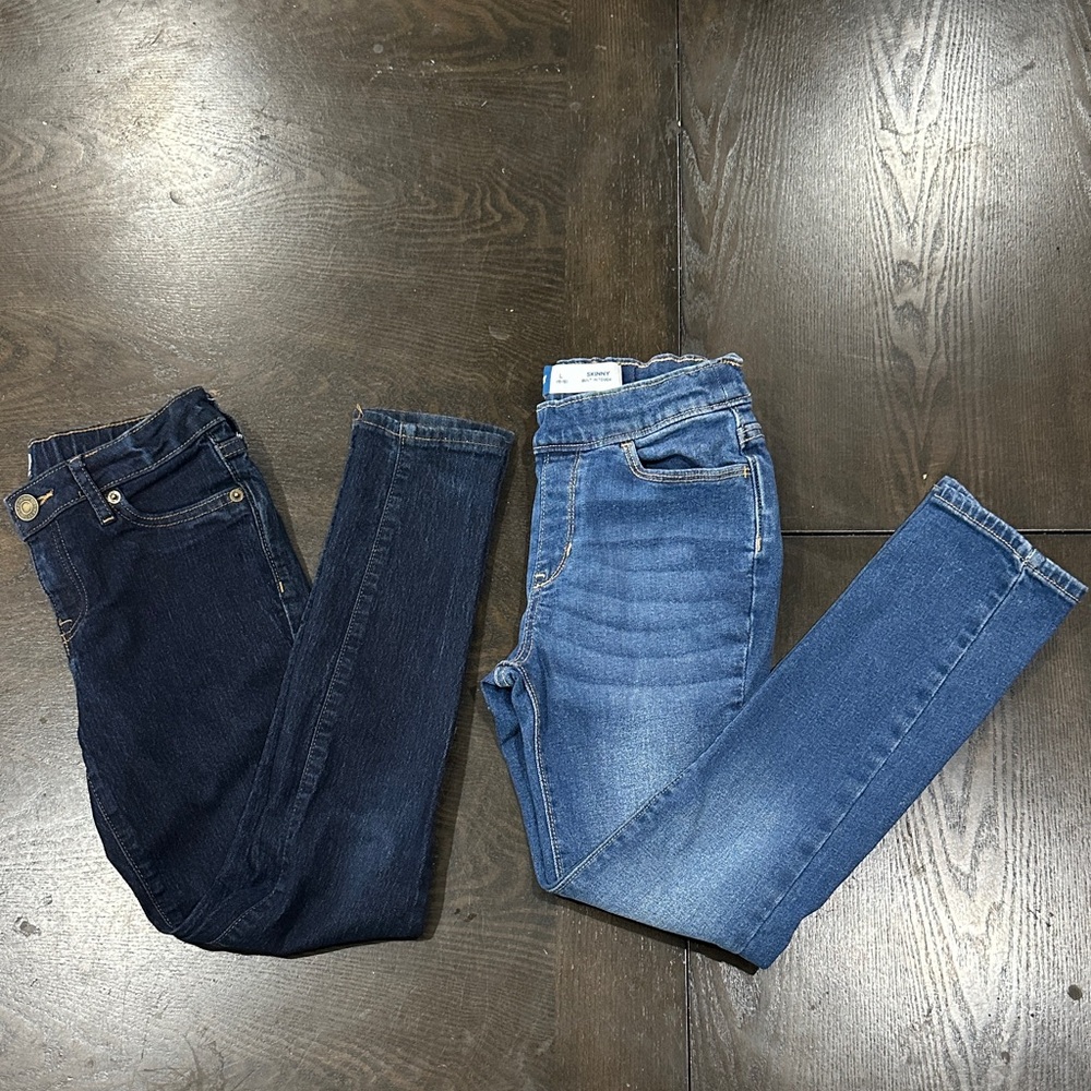 Stylish Blue and Dark Blue Girls Jeans